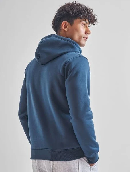Men’s Blue Zip Hoodie – Casual Cotton Sweatshirt - Image 2