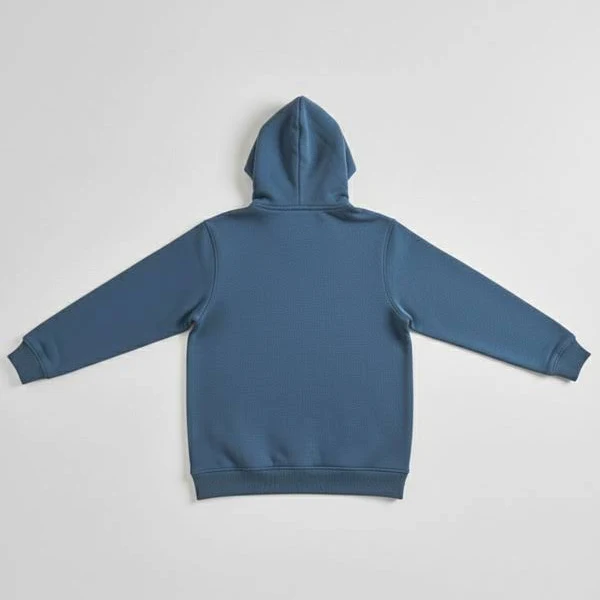 Men’s Blue Zip Hoodie – Casual Cotton Sweatshirt - Image 3